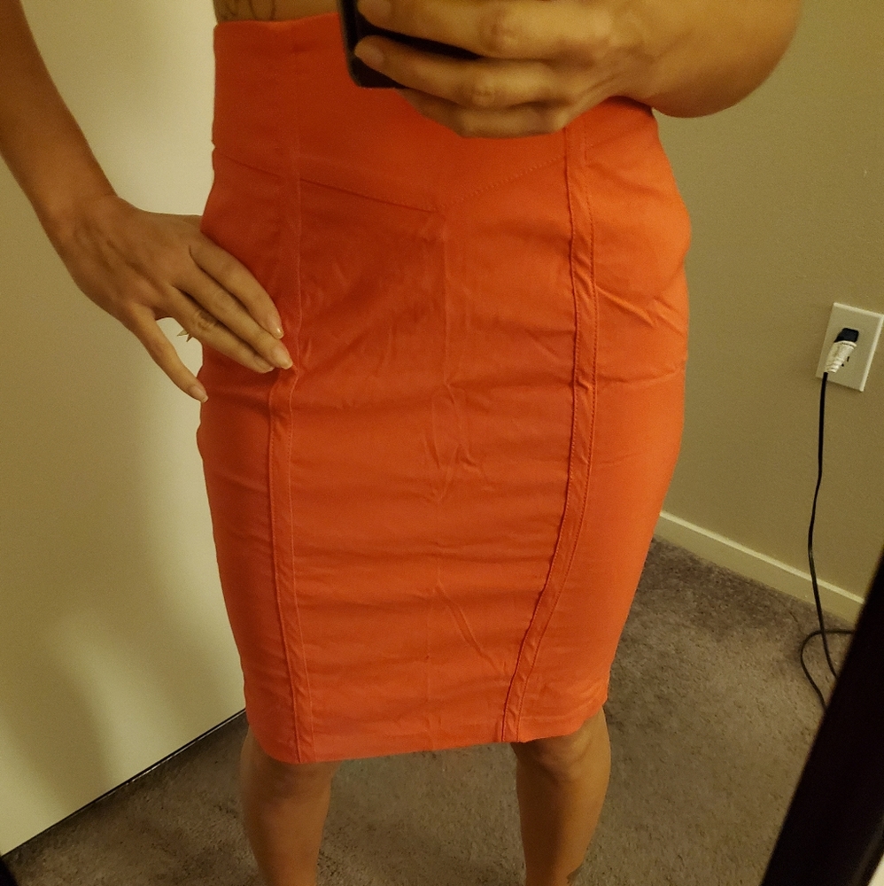 NWT Orange pencil skirt